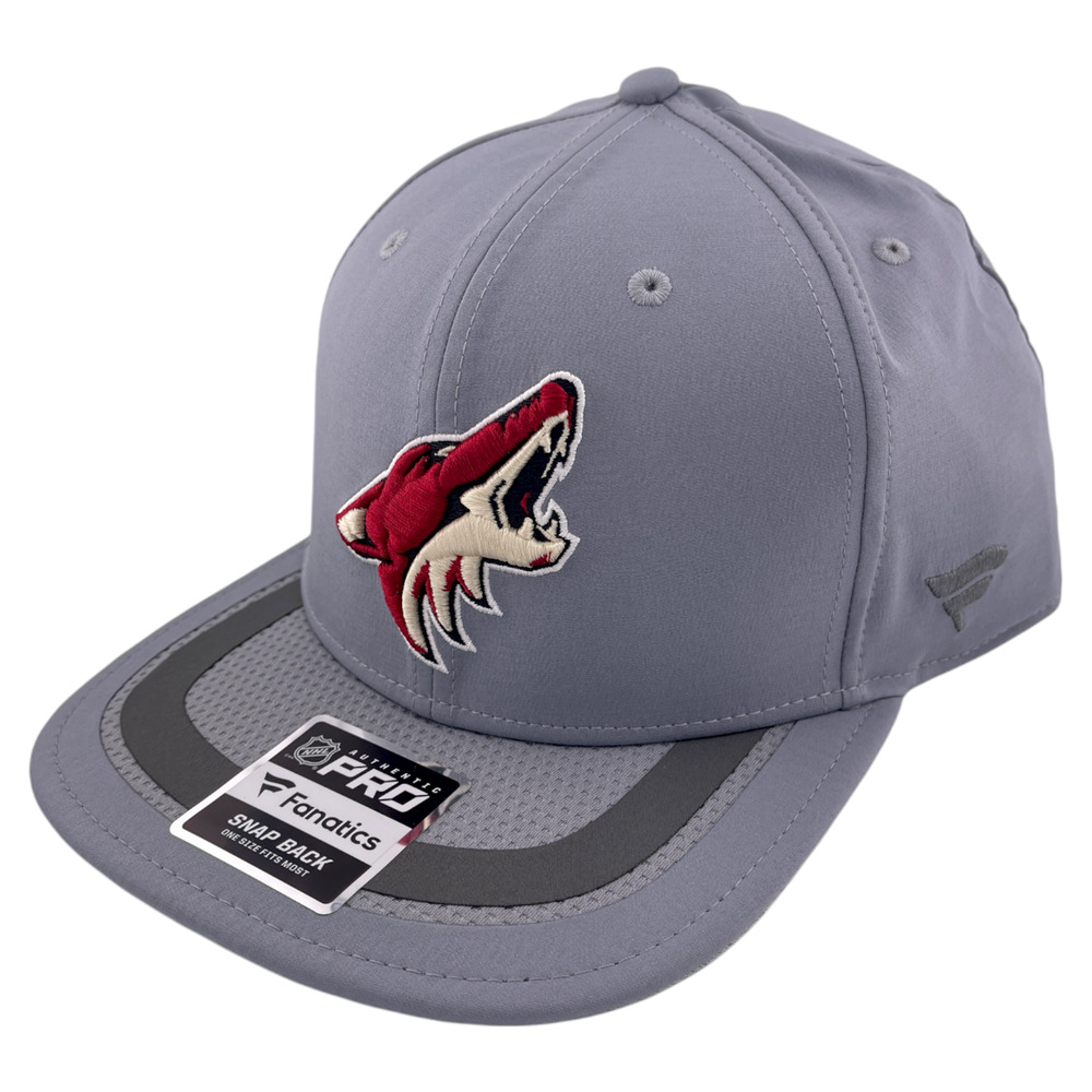 Fanatics Arizona‎ Coyotes NHL Hockey Grey Pro Snapback Adjustable Hat Cap